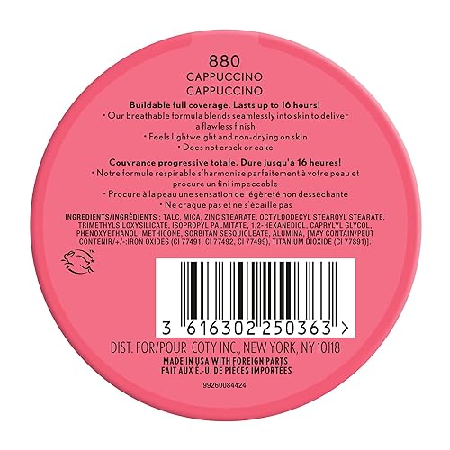 Miniatura 2 de COVERGIRL Outlast Extreme Wear - Polvo prensado, 880 capuchino, 0.38 onzas