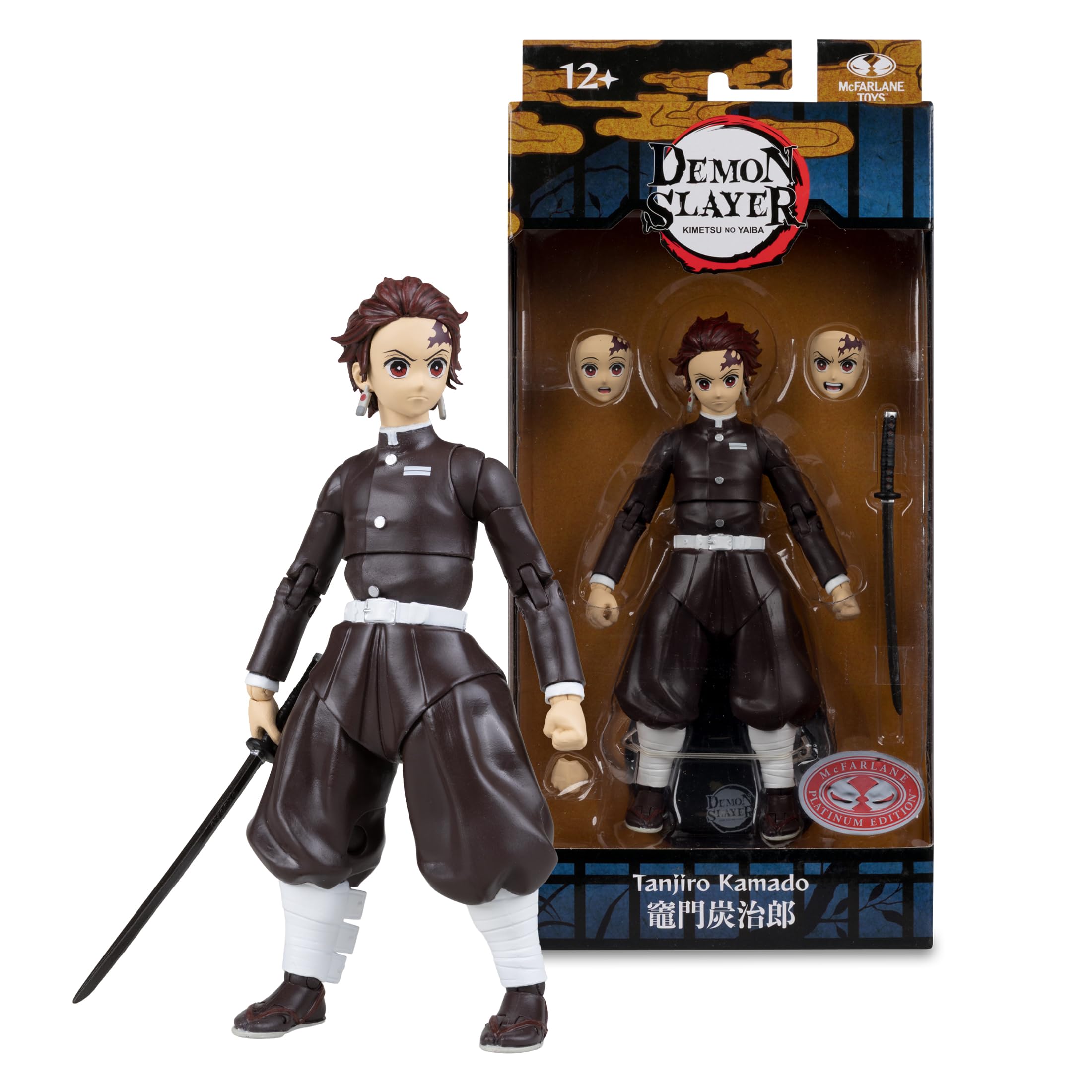 McFarlane Demon Slayer Tanjiro Kamado (Demon Slayer Corps Uniform) 7in Action Figure Toys (Red Platinum Edition)