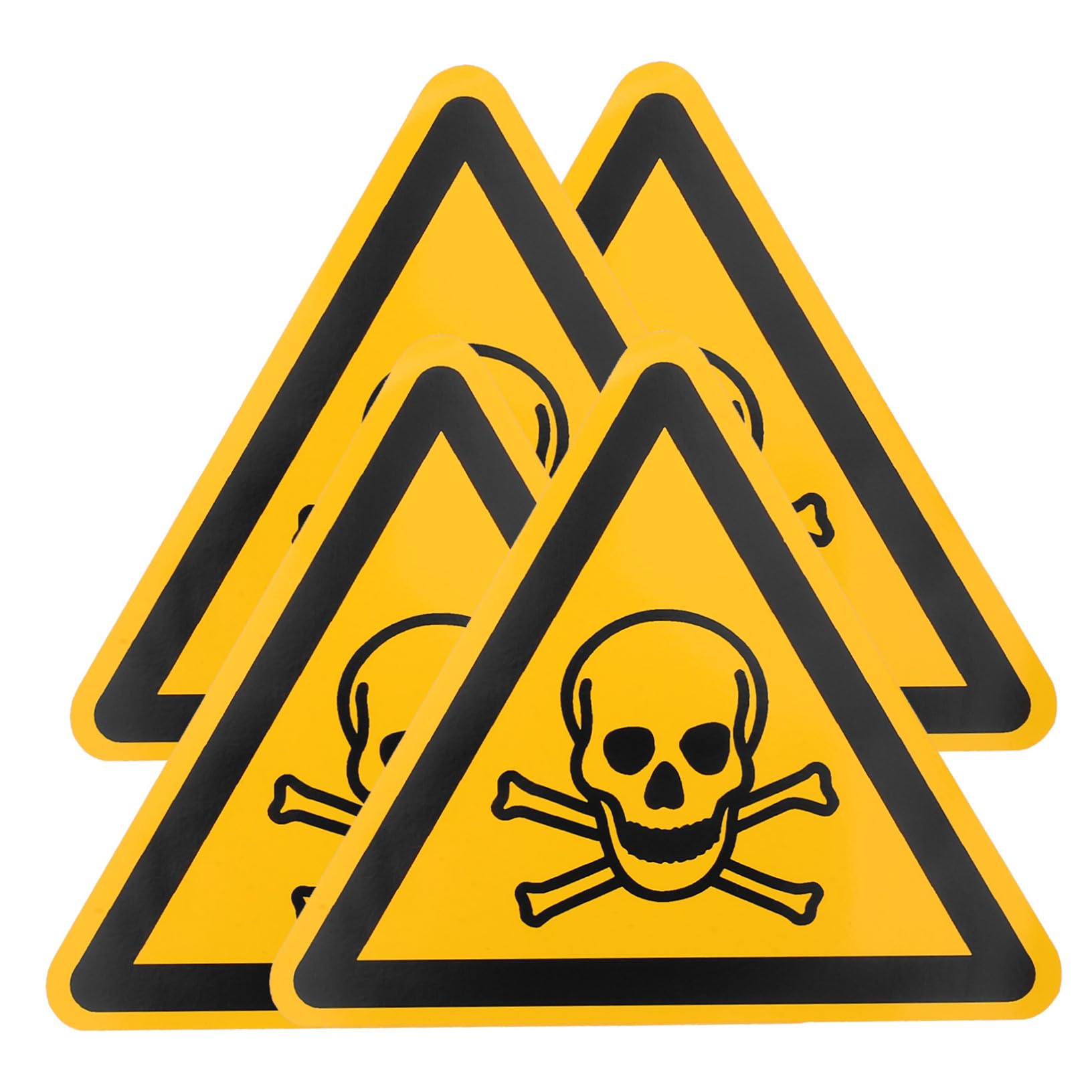 Amazon | TOYMYTOY 4個危険中毒警告シール 自己粘着式サインステッカー