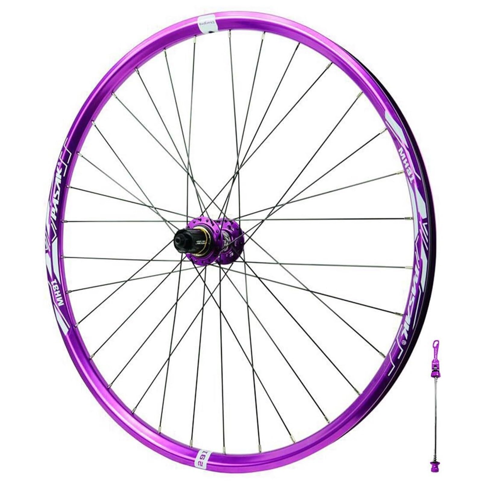 HBSSP Mountain Bike Wheelset 26" 27.5" 29" MTB Wheels Disc Brake Front Rear Wheel Set Quick Release 100/135mm 32H Ultralight Aluminum Alloy Rim for 7-12s Cassette(Purple rear,26'')