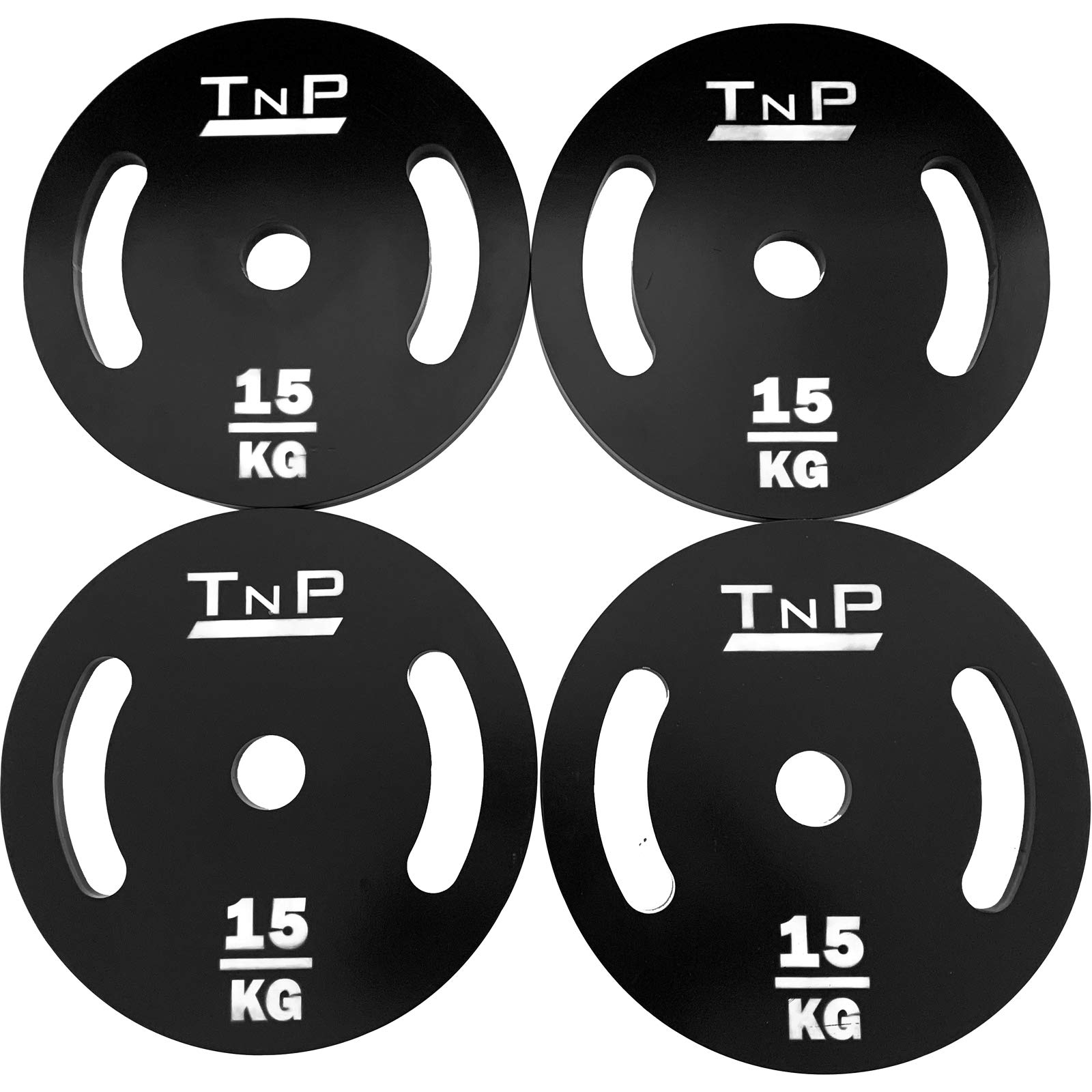 TnP DistributionSolid Steel 2" Olympic Weight Plates Disc 15KG Quad Hammertone for Dumbbell Barbell Bar Weights Set