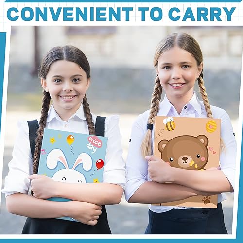 Miniatura 5 de Harloon 20 carpetas de bolsillo para niños, bonitas carpetas escolares con bolsillos para la vuelta a la escuela para oficina, hogar, aula, 4