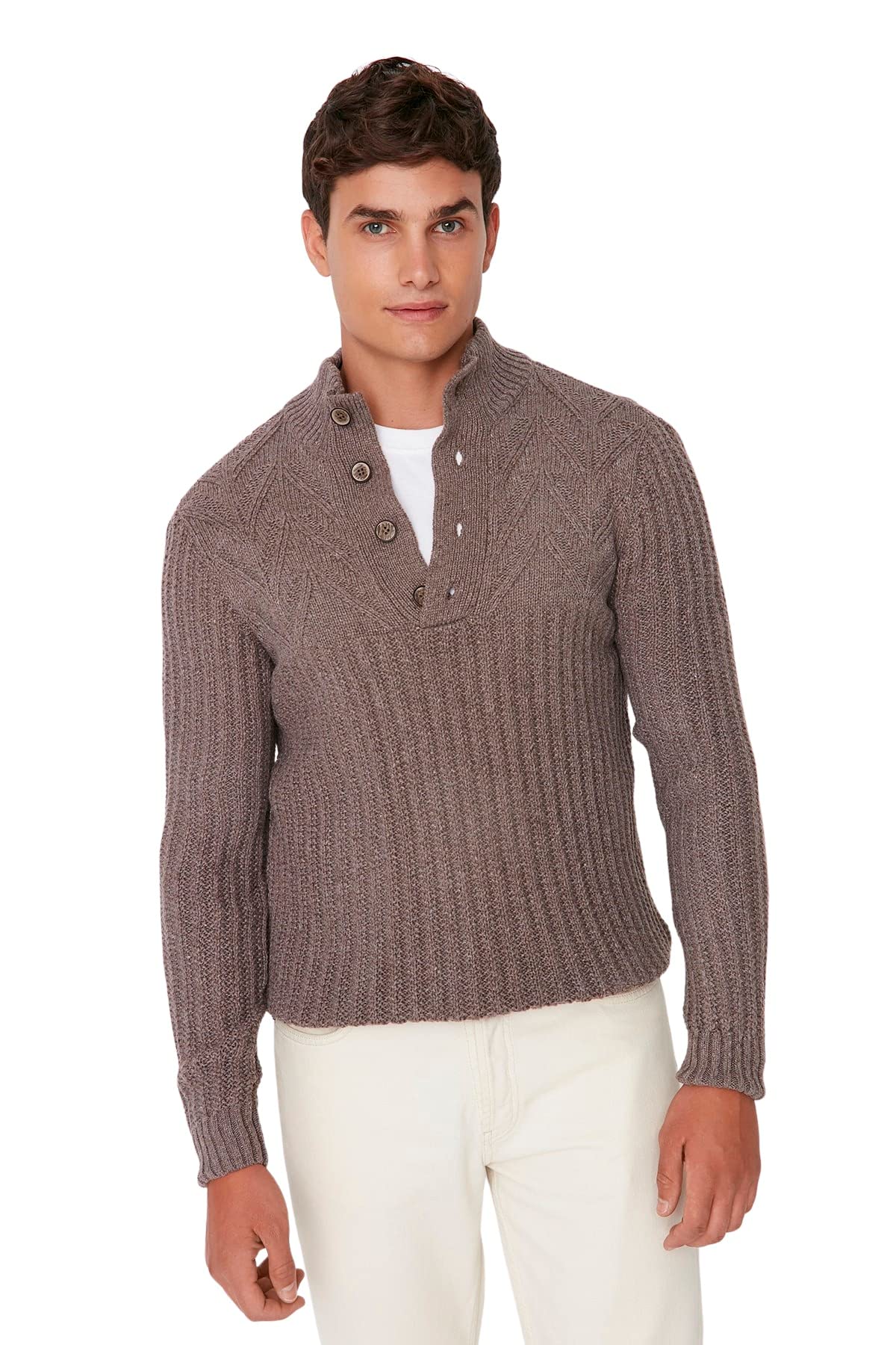 Trendyol Man Regular Basic High Neck Knitwear Sweater