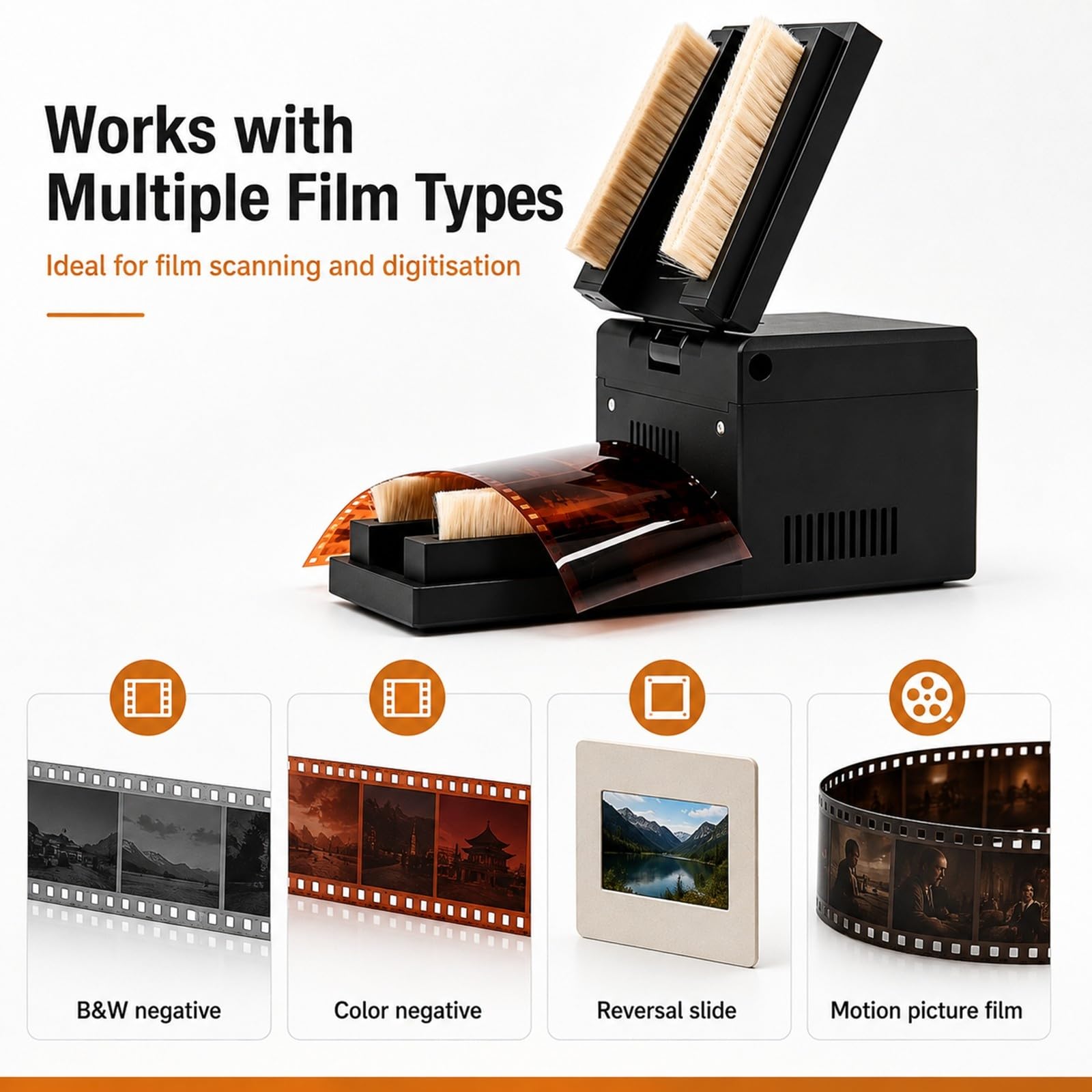 Nettoyeur de Film Antistatique Électrique for Les Négatifs 35mm et 120