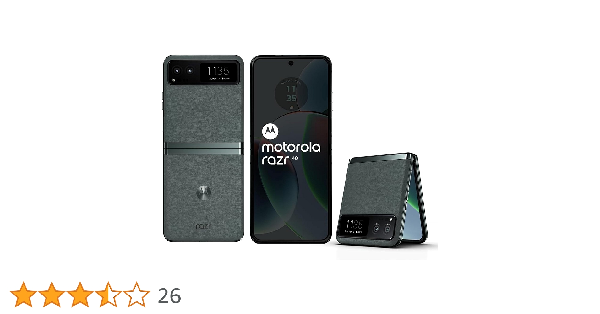 Motorola razr 40 SIMフリースマホ　3点セット Motorola razr 40 5G (Sage Green, 8GB RAM, 256GB Storage) |17.52 cm