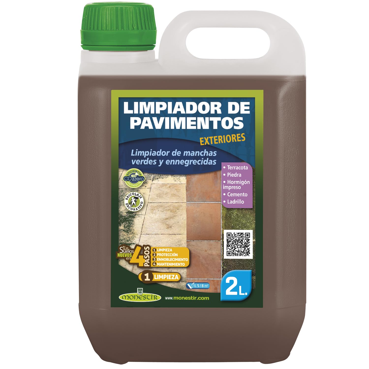 MONESTIR - Limpiador Pavimentos Exteriores - 2 Litros