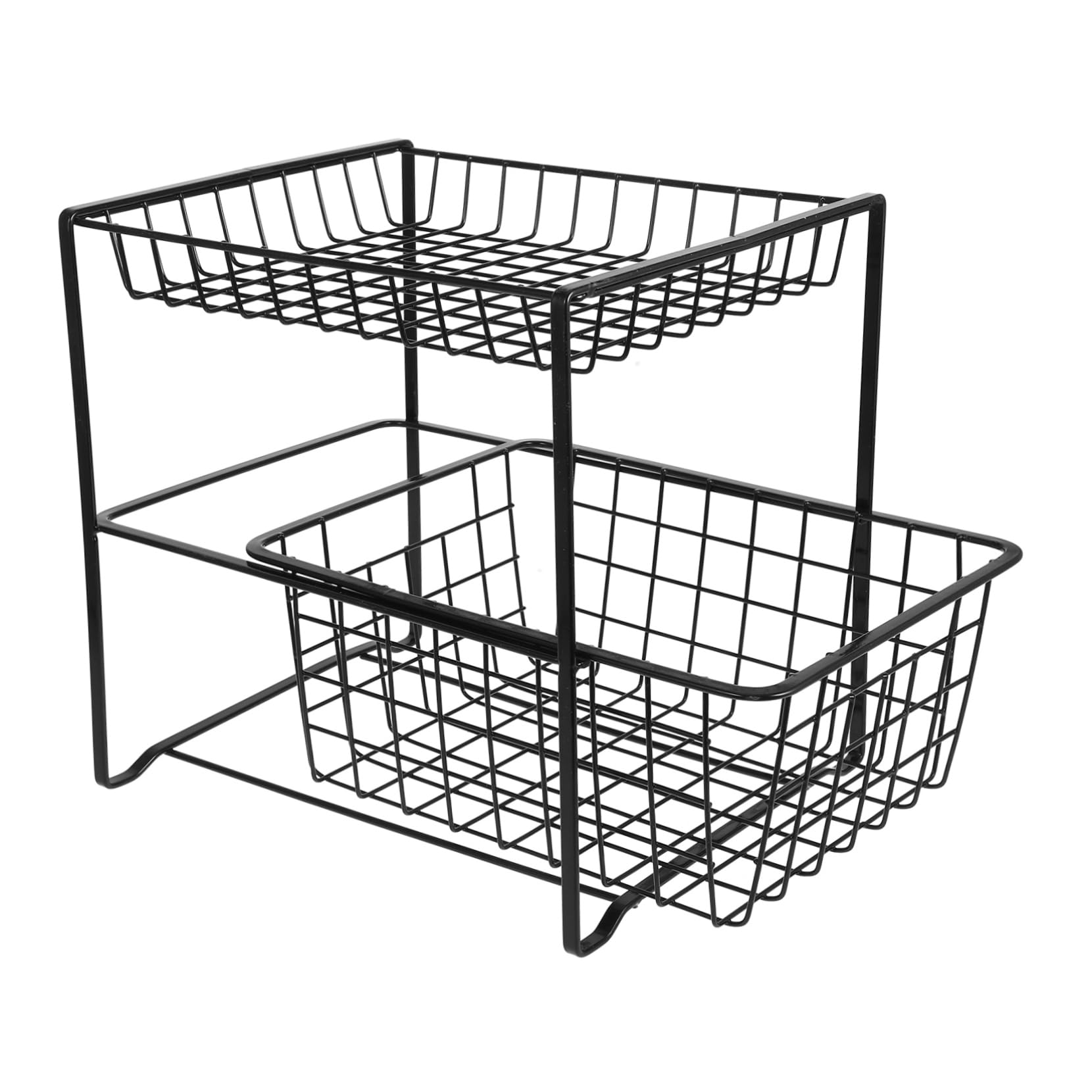 PRETYZOOM Organizer Cabinet under Sink Storage Rack Iron Material Maximized Storage Smooth Gliding Quick Assembly