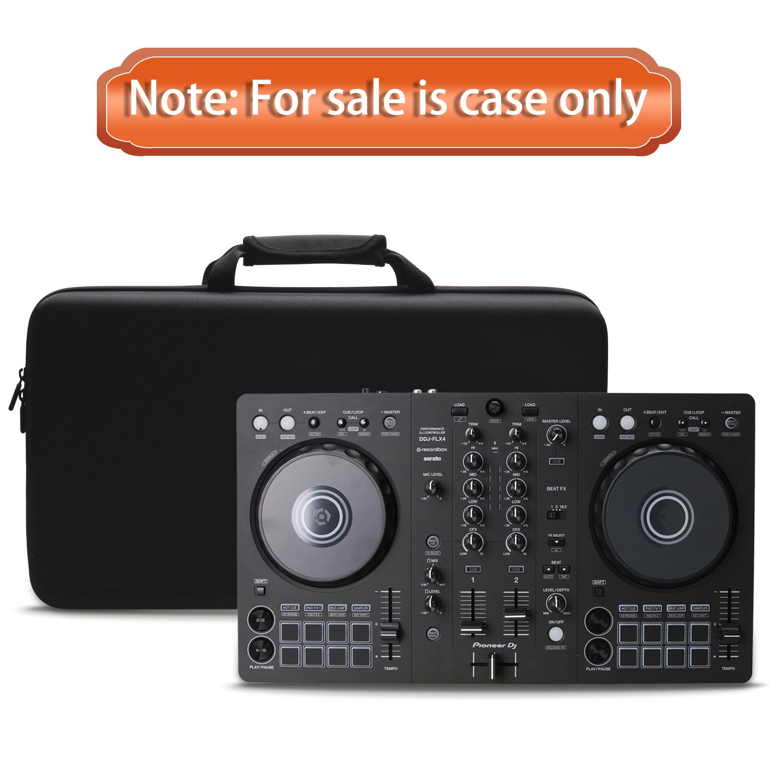 LTGEM EVA DJ Controller Hard Case Compatible with Pioneer DJ DDJ-FLX4 2-deck/Pioneer DJ DDJ-REV1 / Hercules DJ Control Inpulse 300 | 2 Channel USB Controller. Case Only! (21Ã—11.9Ã—3.8) (Only protector)