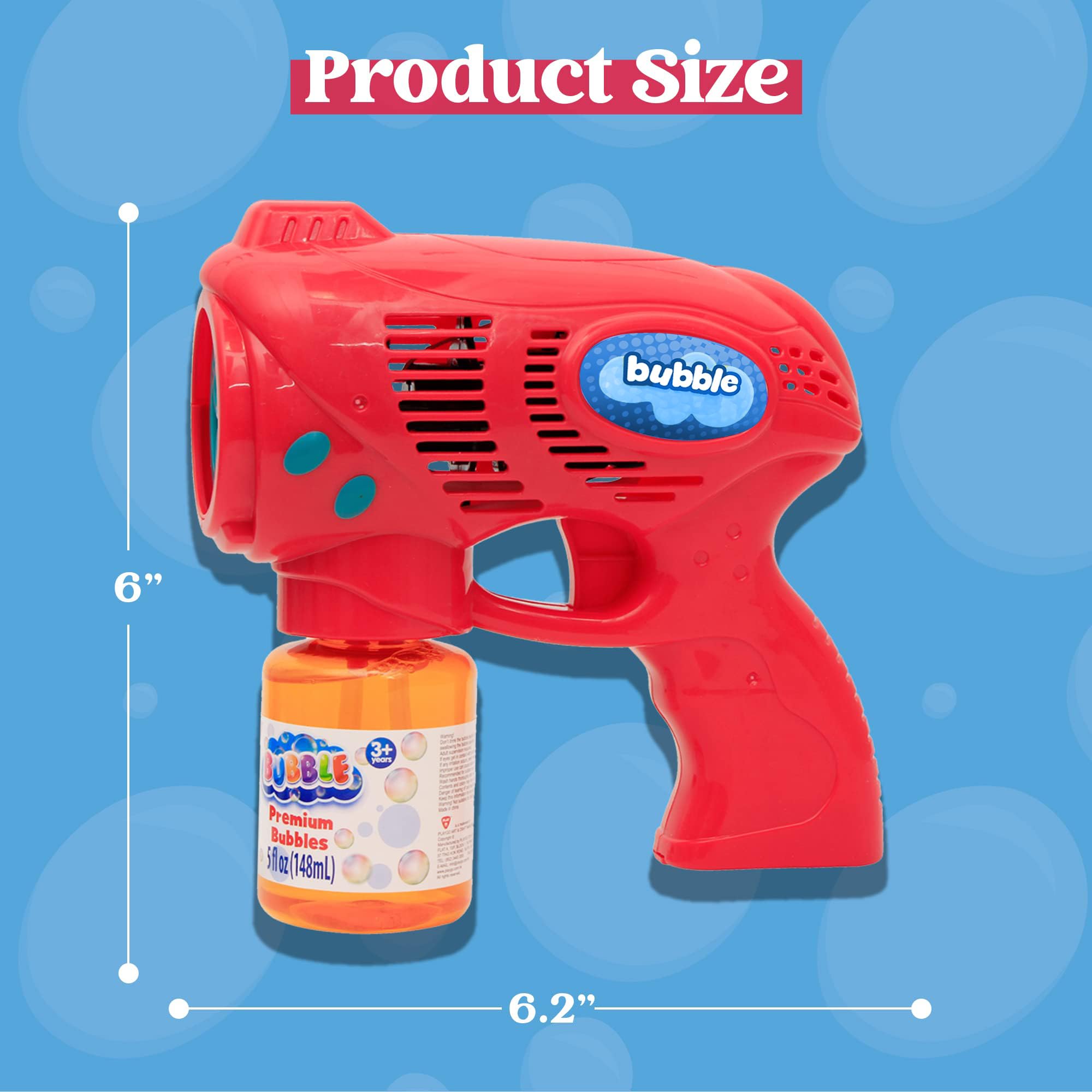 2 Pistolas de Burbujas para Niños con 2 x 148ml Solución de Recarga de Burbujas, Juguete de Verano, Actividad al Aire Libre, Pascua, Regalo de cumpleaños, Regalos de Fiesta
