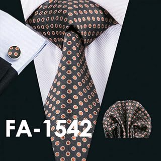 Cravatta da Uomo Cravatta da Uomo di Marca 18 Stili Polka DOT Seta Jacquard Intrecciata Cravatta a Mano Set di Gemelli per Festa di Nozze da Uomo d'Affari