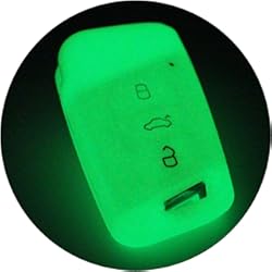 Funda Llave Seat Ibiza Finest-Folia VD - Funda de silicona para llave de coche con 3 botones (brilla en la oscuridad)