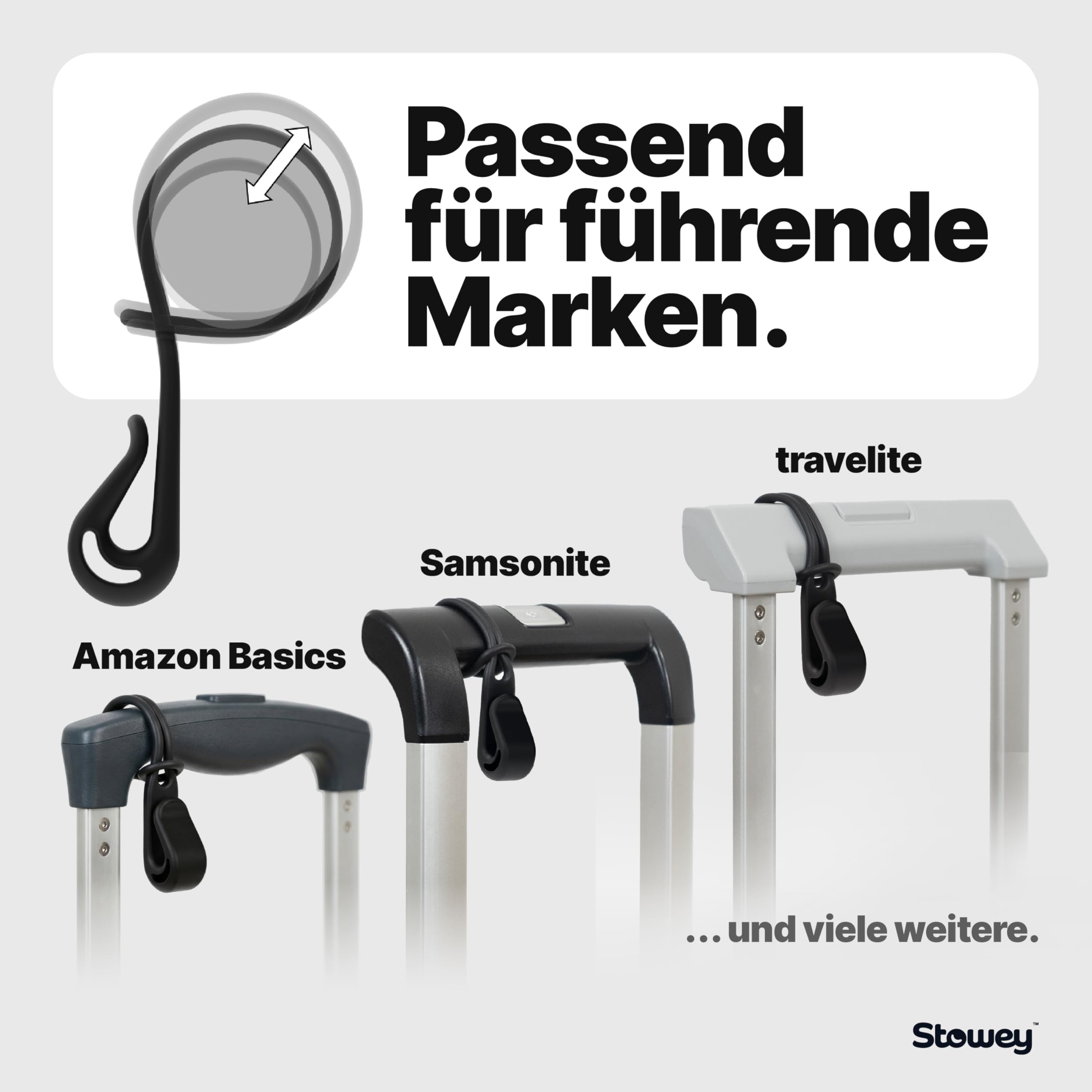 Travel Hook – Kofferhaken für Jacke, Tasche & mehr (2 Stk) Navy Blau | Gepäckhaken für jede Koffer Marke, Reise Haken halten 10kg, Business Reise Gadgets Männer & Nützliche Reisegadgets Frau