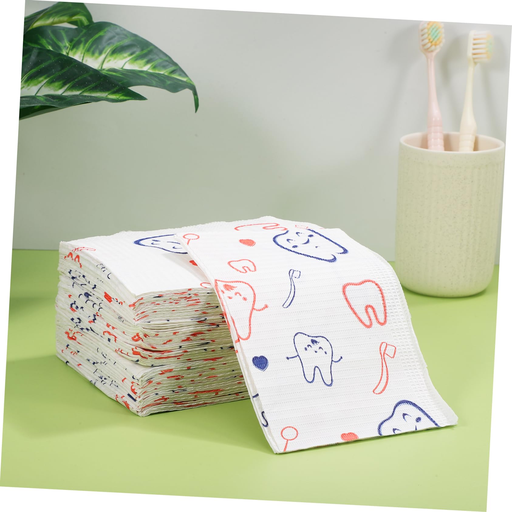 Baberos Dentales Desechables para Pacientes Niños Diseño Adorable, Resistentes al Desgarro y Cobertura Amplia, Ideales para Salones de Manicura y Comidas