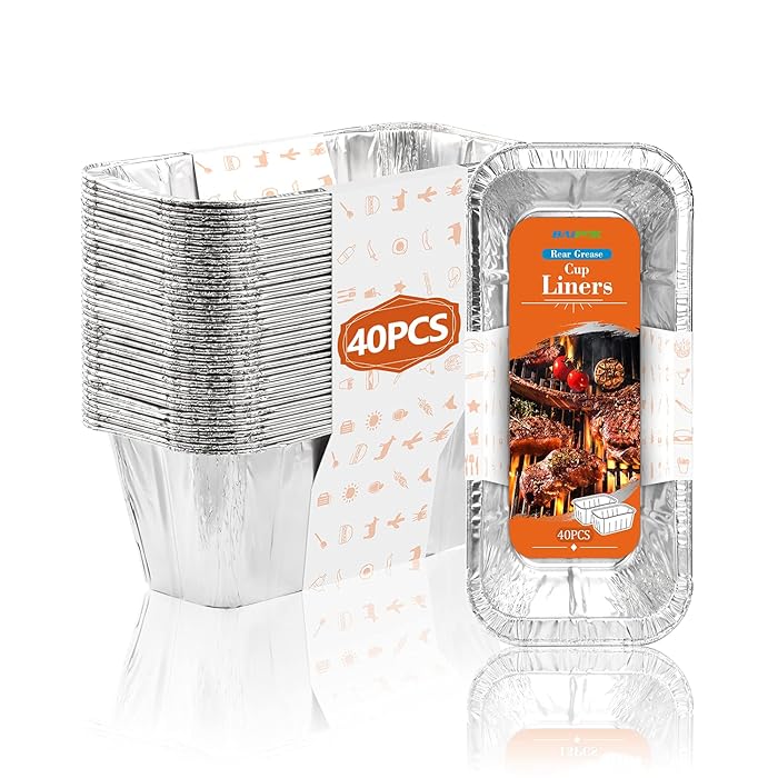 Buy BAIPOK 40 Pack Foil Drip Pans Compatible with Blackstone Grills for