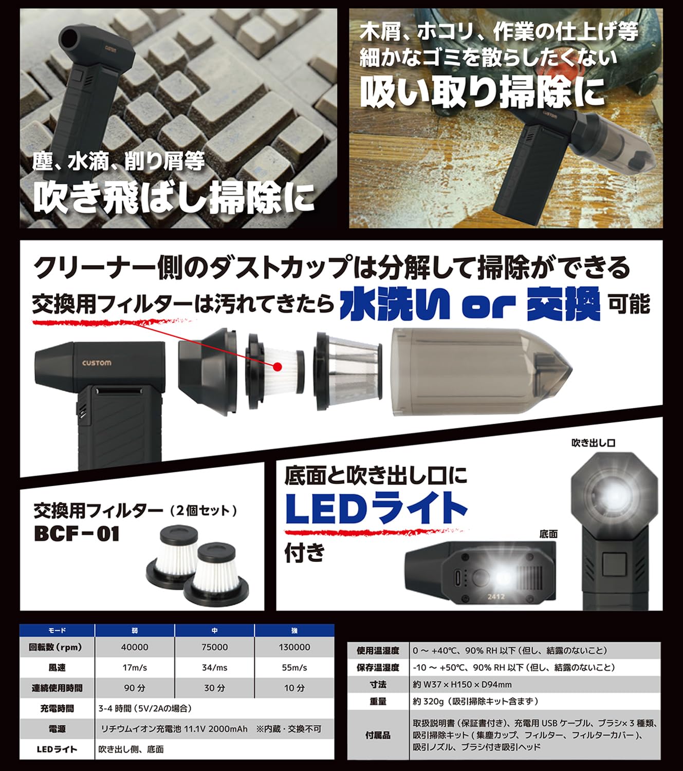 Amazon.co.jp: カスタム(CUSTOM) ブロワークリーナー ブロワー機能と