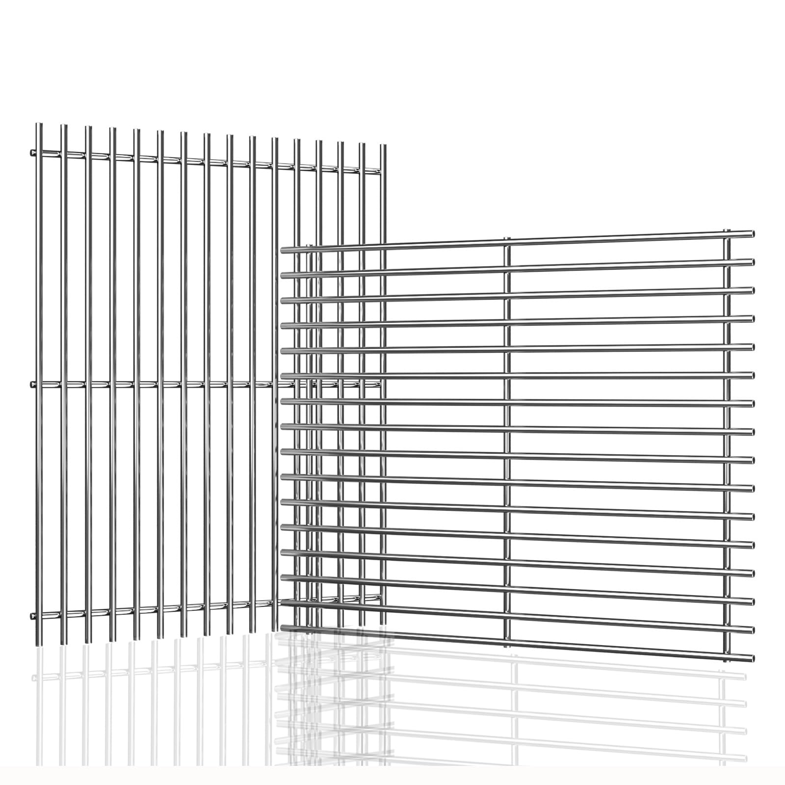 jkxoo 2Pack 17.5inches Stainless Steel Grill Grates, Cooking Grid Grates Replacement Parts for Weber Spirit 300, 310, 320 Series, Spirit 700, Stainless Steel charbroil Grill grates for Outdoor BBQ