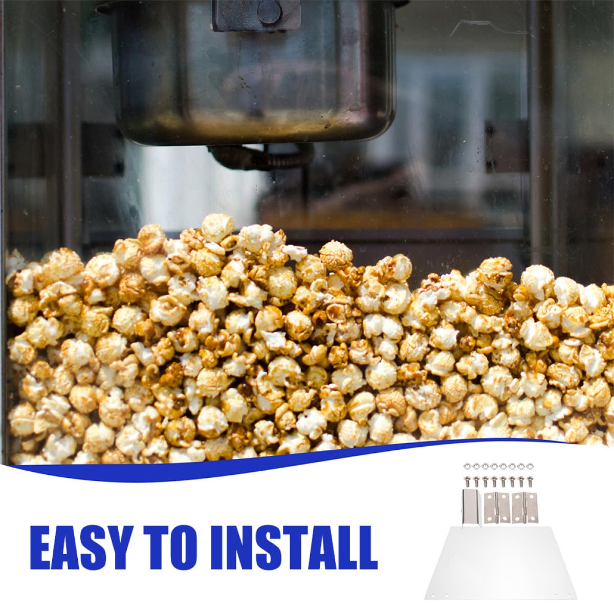 jojofuny Ersatzteil für Kommerzielle Popcornmaschine Pvc Türpaneele 2 Stück Links und Rechts Schutz für Gewerbliche Popcorn Zubehör Einfache Wartung 36,3x21,5cm