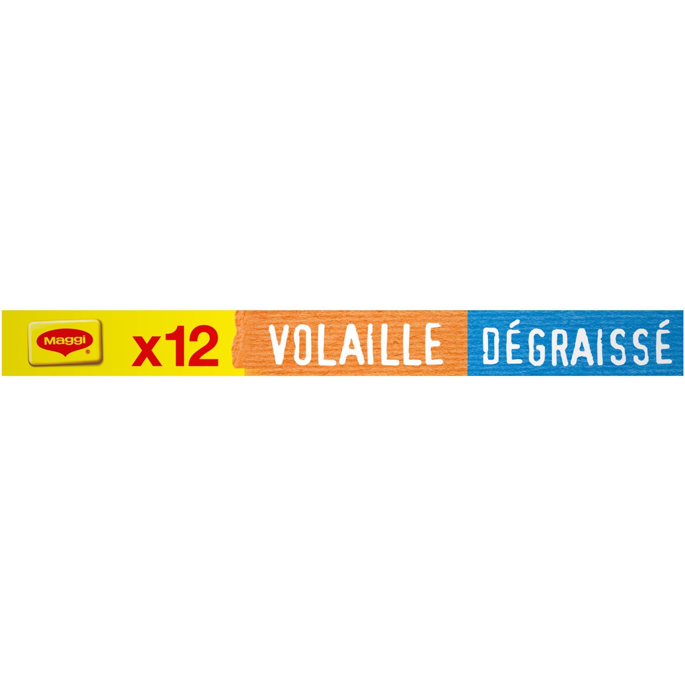 Maggi Caldo KUB aves de corral desengrasado, 12 pastillas, 120 g, 10 piezas