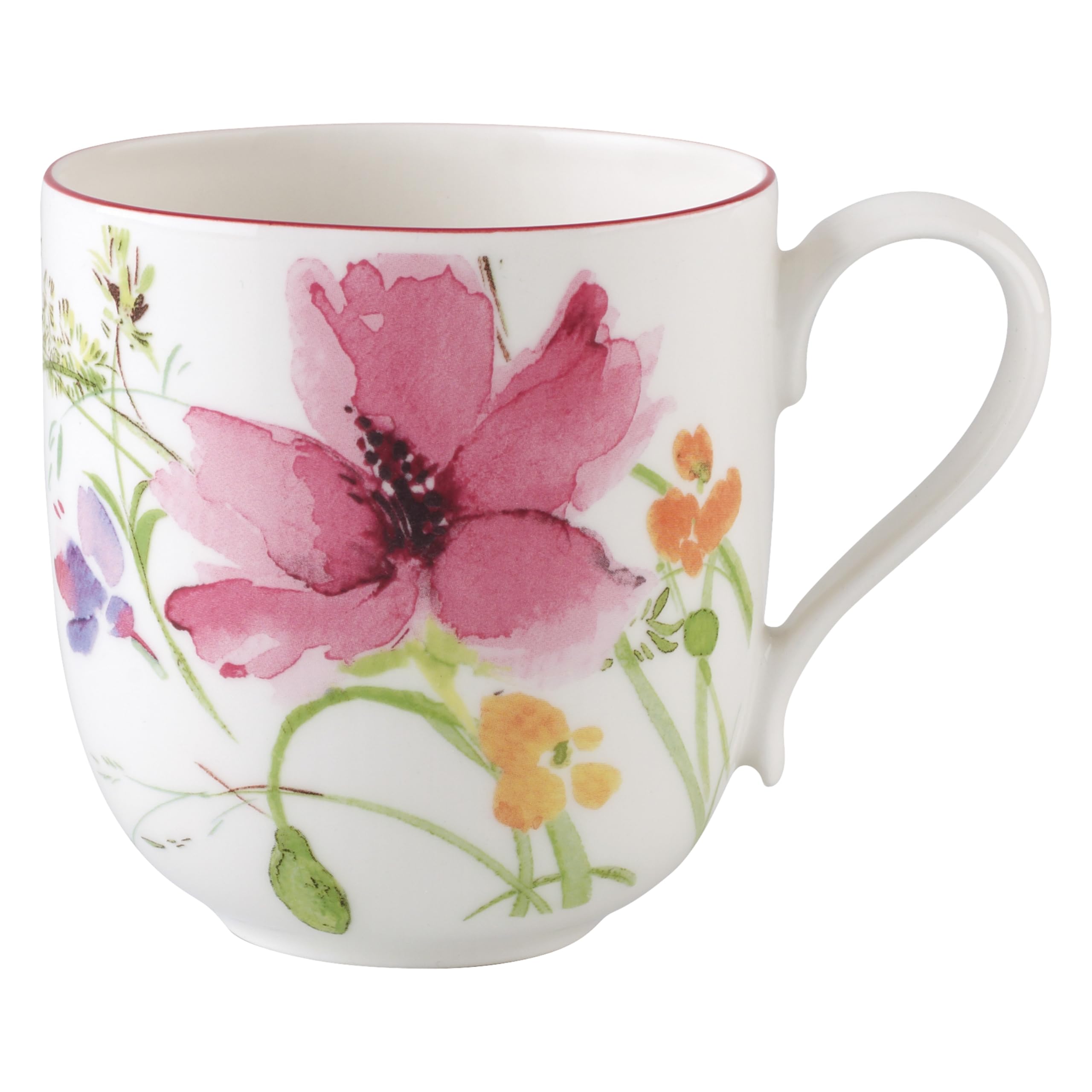 Mariefleur Basic Coffee Cup, 140 ml, Height: 9 cm, Premium Porcelain, White/Multicoloured