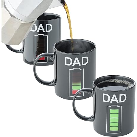 Personalized Color Changing Mug for #1 Dad from Daughter - Magic Heat Changing Mug
