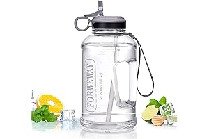Half Gallon Water Bottle with Straw: The Large, Clear Water Bottle That Keeps You Hydrated