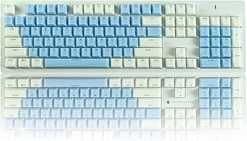 Amazon | クリスタルキーキャップ、ブルーホワイト136個ゼリー英語キー