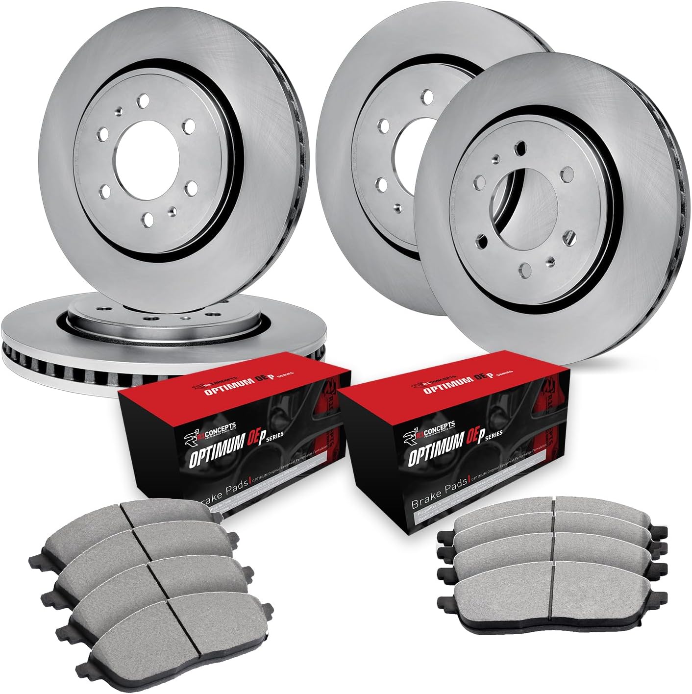 R1 Concepts Front Rear Brakes and Rotors Kit Front Rear