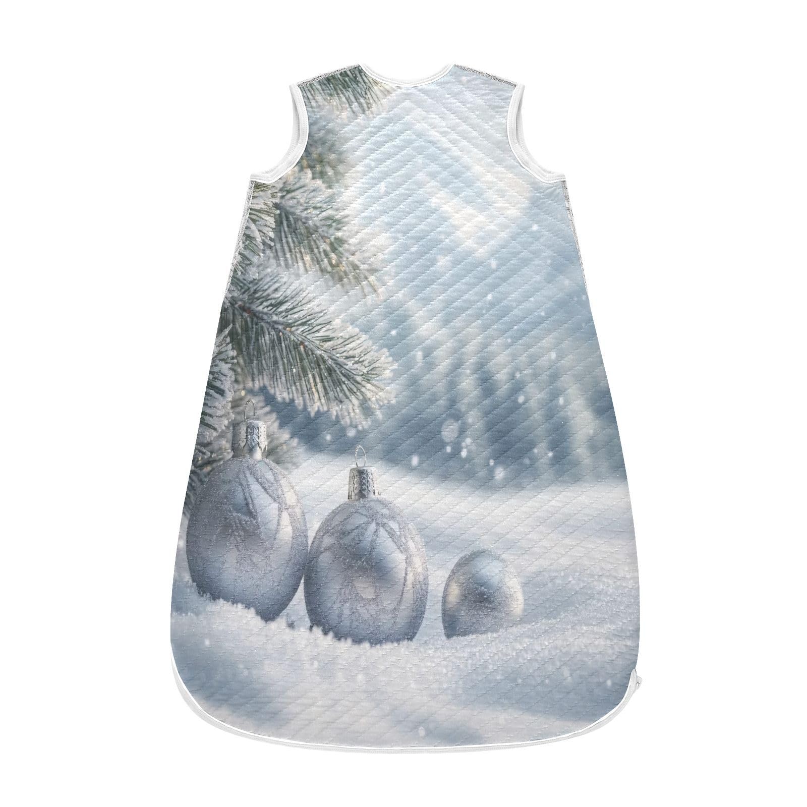 Kigai Christmas Balls Baby Sleep Sack Wearable Blanket Sleeping Bag 2-Way Zipper Soft Swaddle Transition Sack