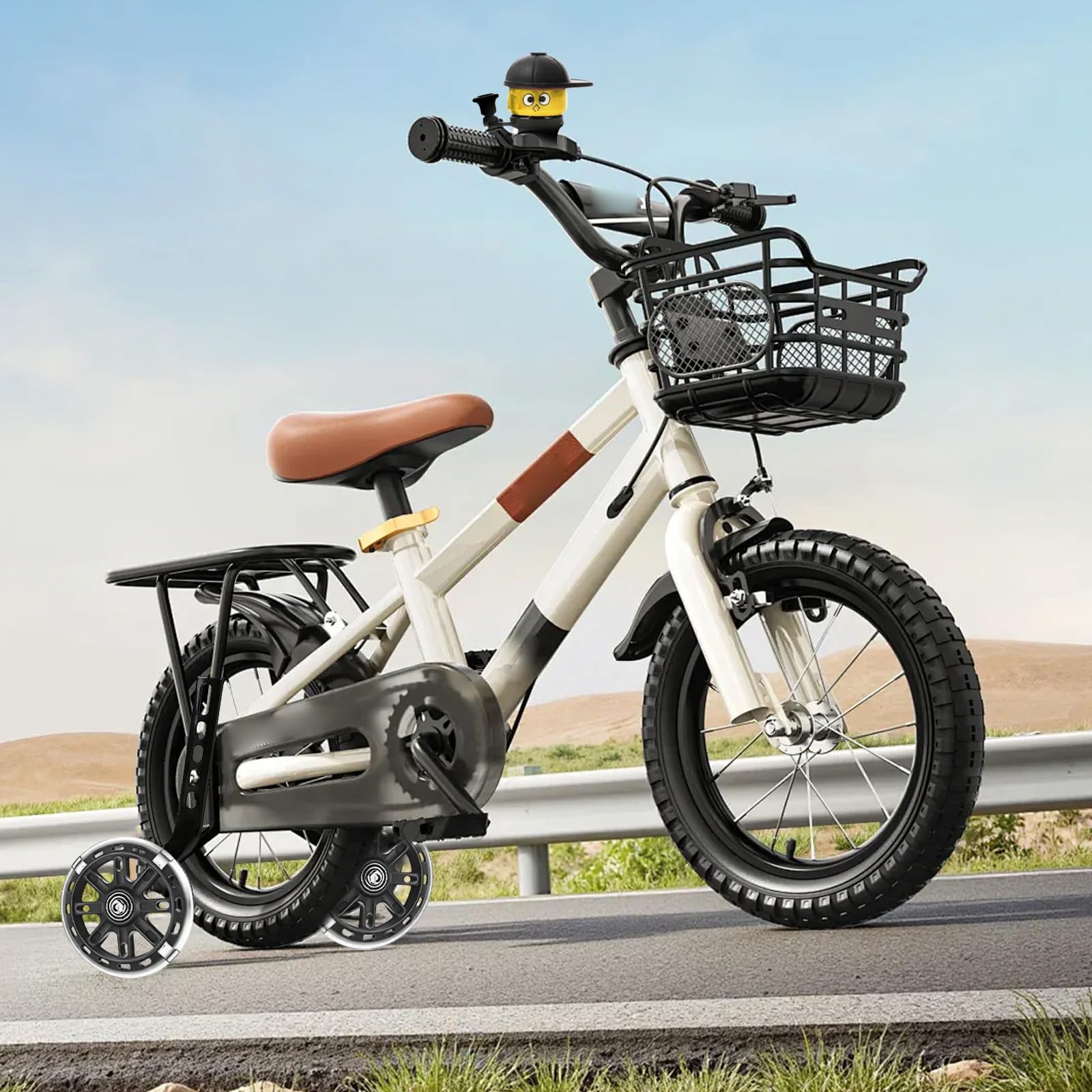 Ruote di Supporto per Bicicletta,Ruote di Supporto Regolabili per Biciclette,Rotelle Universali Bici,con Ruote di Sicurezza Luminose,Bicicletta Stabilizzatori Laterali Bici,per 12-20 Pollici