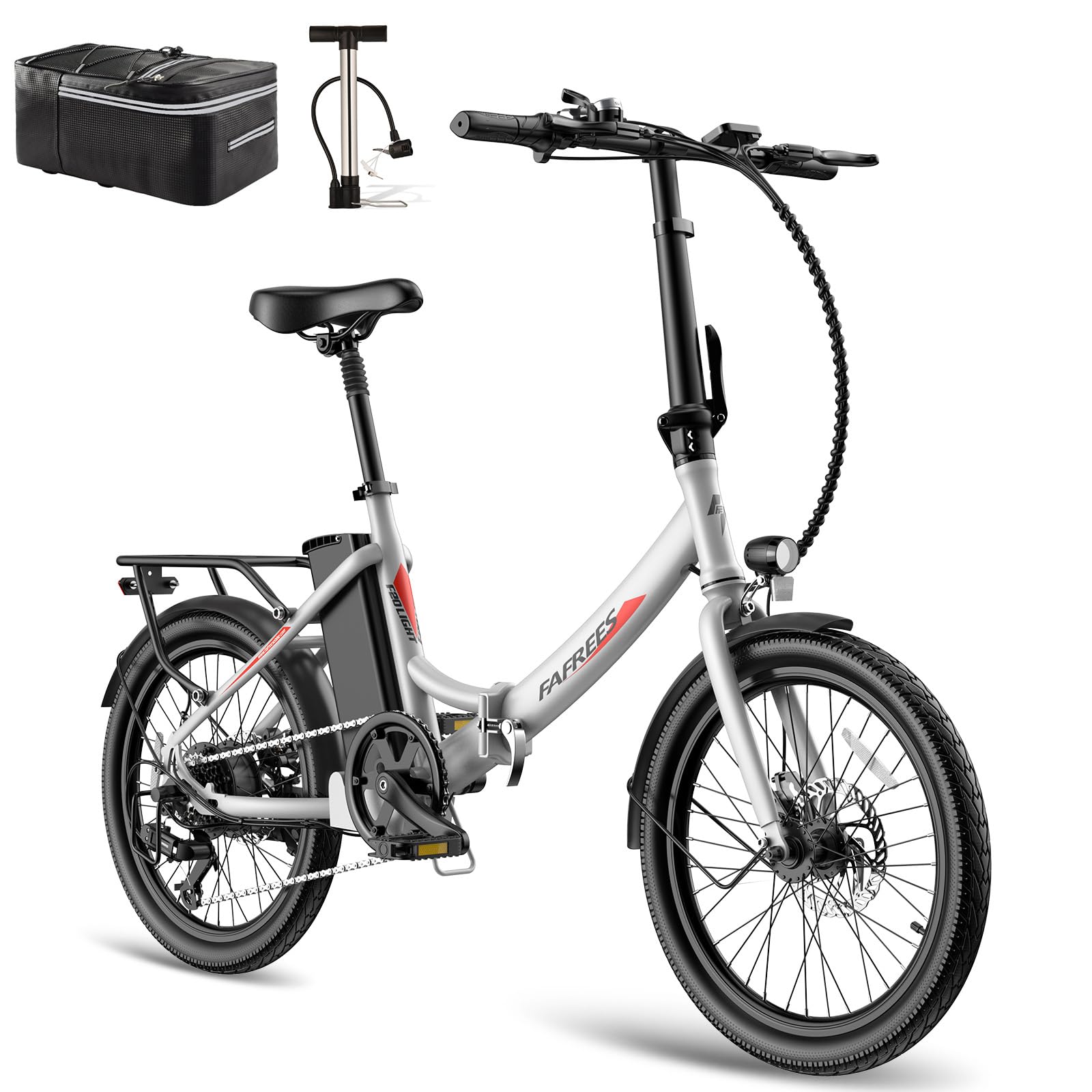 Fafrees F20 Light E-Bike Damen Klapprad 36V 20AH Akku bis 75-100KM, [ Offiziell ] Ebike 250W 120kg Elektrofahrrad Max. 25km/h, E Bike Herren Fahrrad, Foldable Mountainbike für 155-195CM