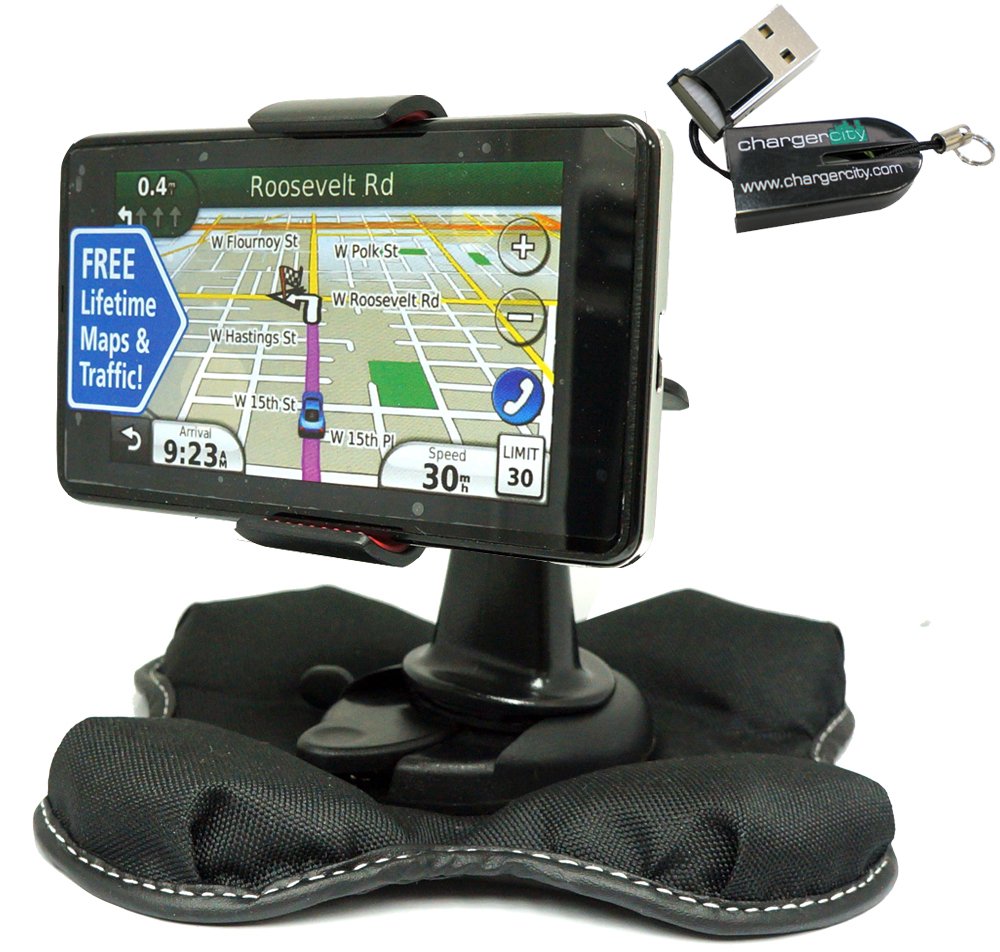 ChargerCity Nonslip Beanbag Friction Mount for Nuvi Drive DriveSmart 4" and 5" Screen Size GPS