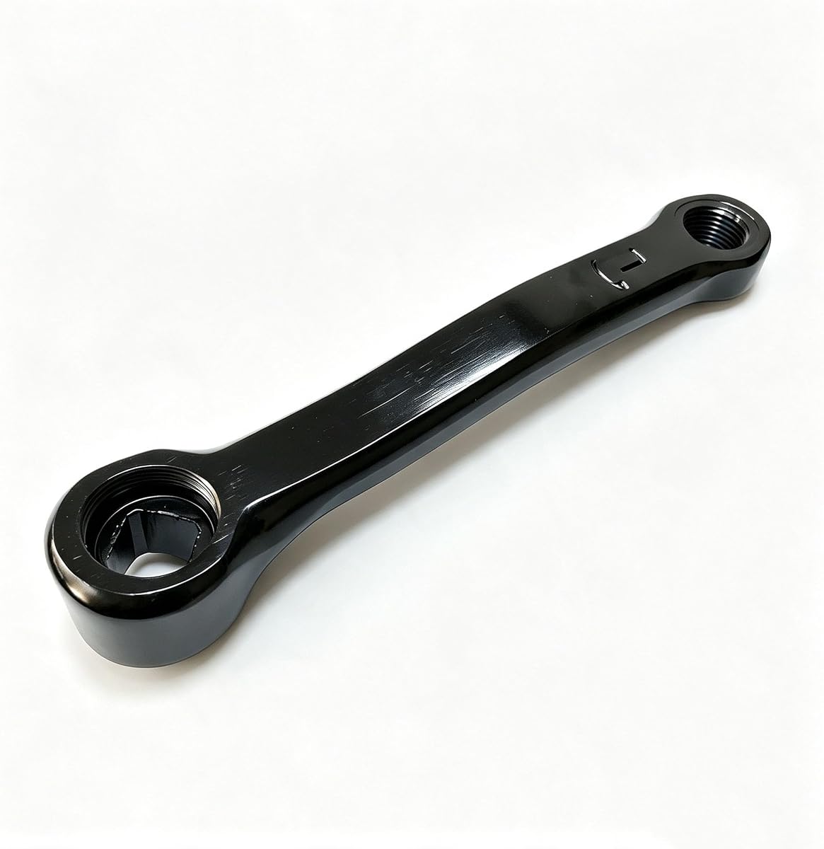 Manivela de bicicleta estática de 127 mm izquierda y derecha, orificio redondo para pedal de montaje de 9/16 pulgadas (M14), orificio cuadrado de 13 x 13 mm, reemplazo del brazo del pedal de la máquina de entrenamiento