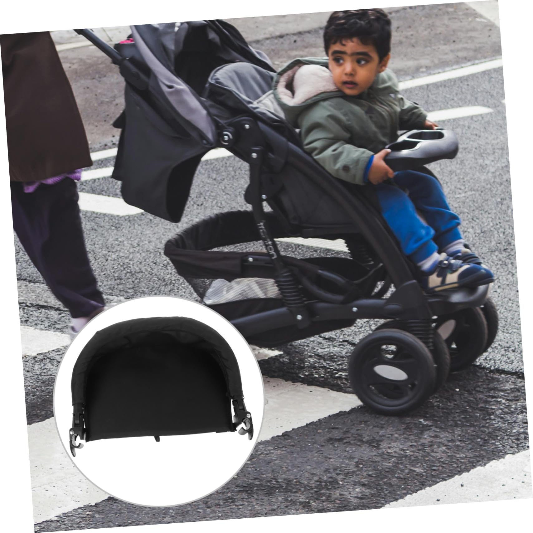 Beaupretty Poggiapiedi Passeggino Estensione Regolabile per Poggiagambe Accessori per Passeggini Seduta Estesa Supporto per Piedi Vassoio per Snack