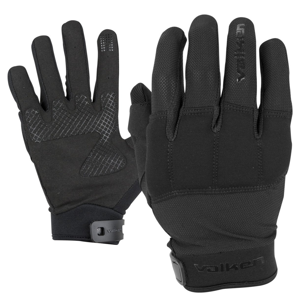 Valken Kilo Padded Knuckle Gloves - Black - XL