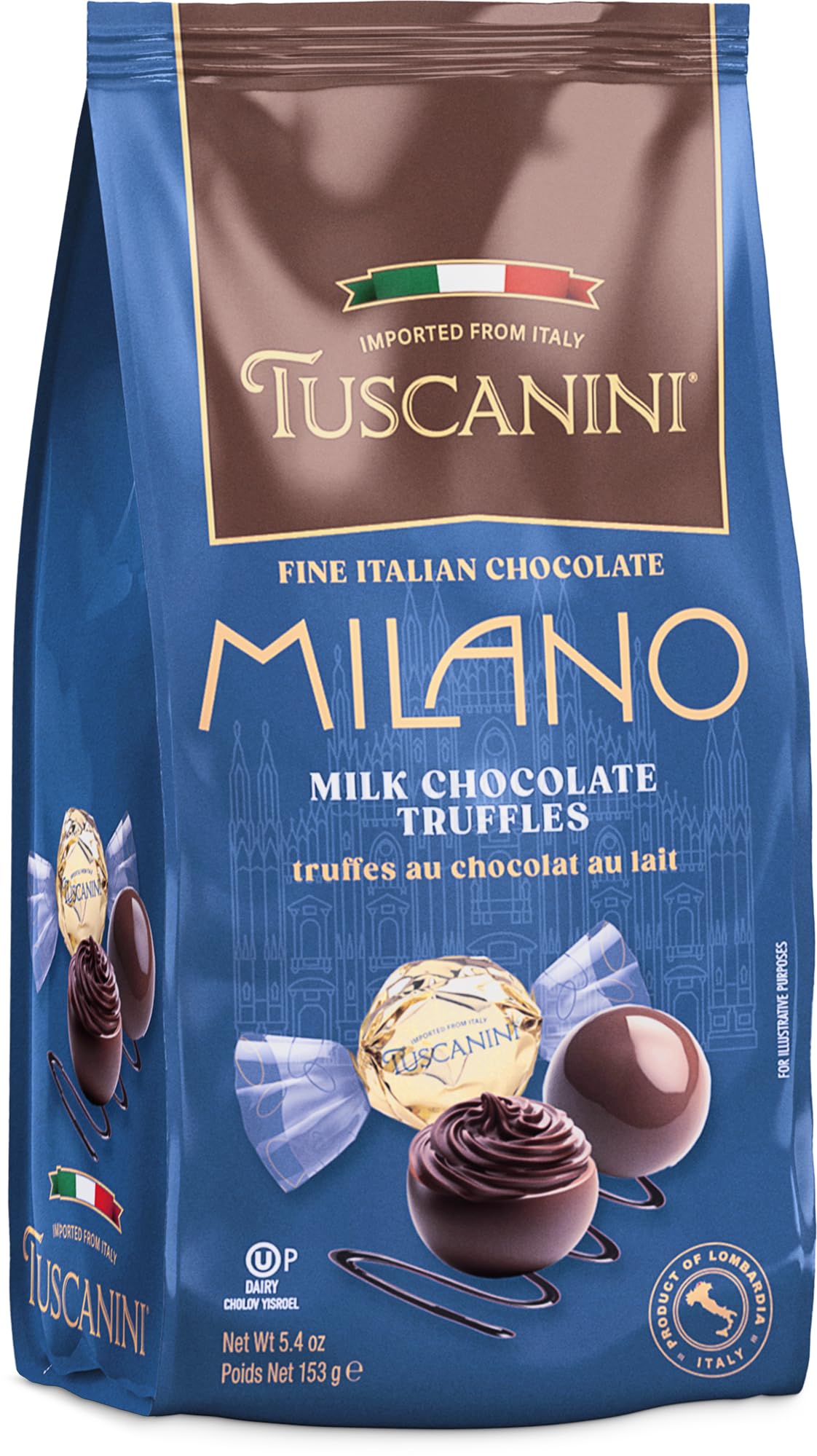 Tuscanini Fine Italian Milk Chocolate Truffles, Milano, 153g | Gourmet Italian | Premium Gift | Perfect for Holidays & Celebrations