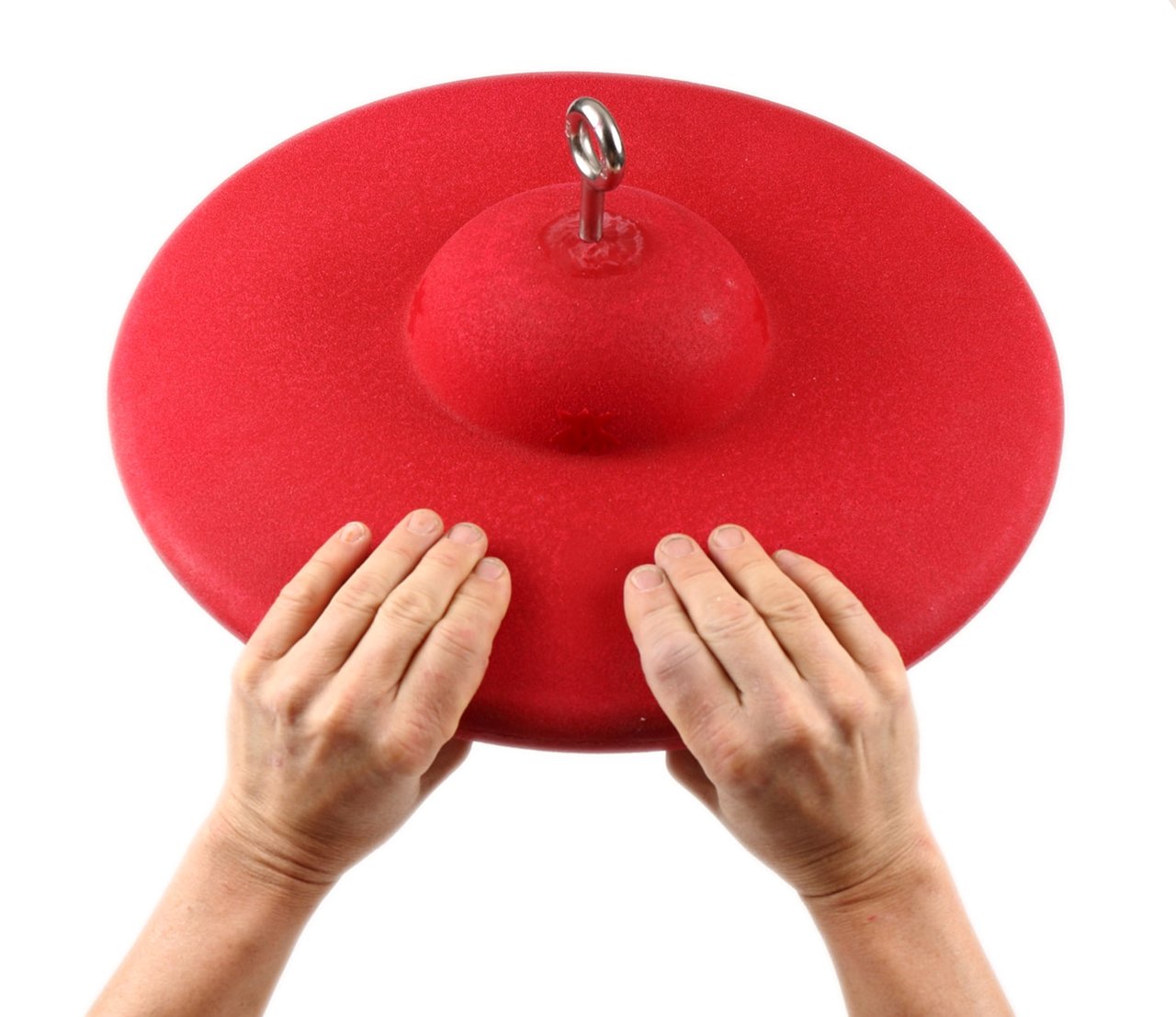 Atomik Climbing Holds Rock 16 inch UFO Disk in Red for Grip and Strength Training as Seen on American Ninja Warrior