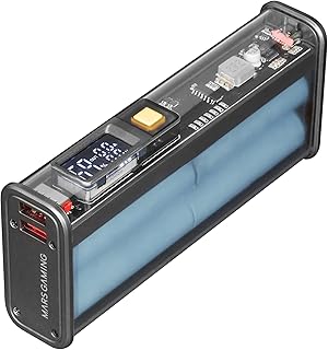 Mars Gaming MPK-20K, Power Bank 22.5W, Baterías Samsung 20000mAh, Carga Rápida QC3.0 & PD3.0, Pantalla Inteligente con Control de Carga, Batería Externa Carga Múltiple, Conectividad Universal, Negro