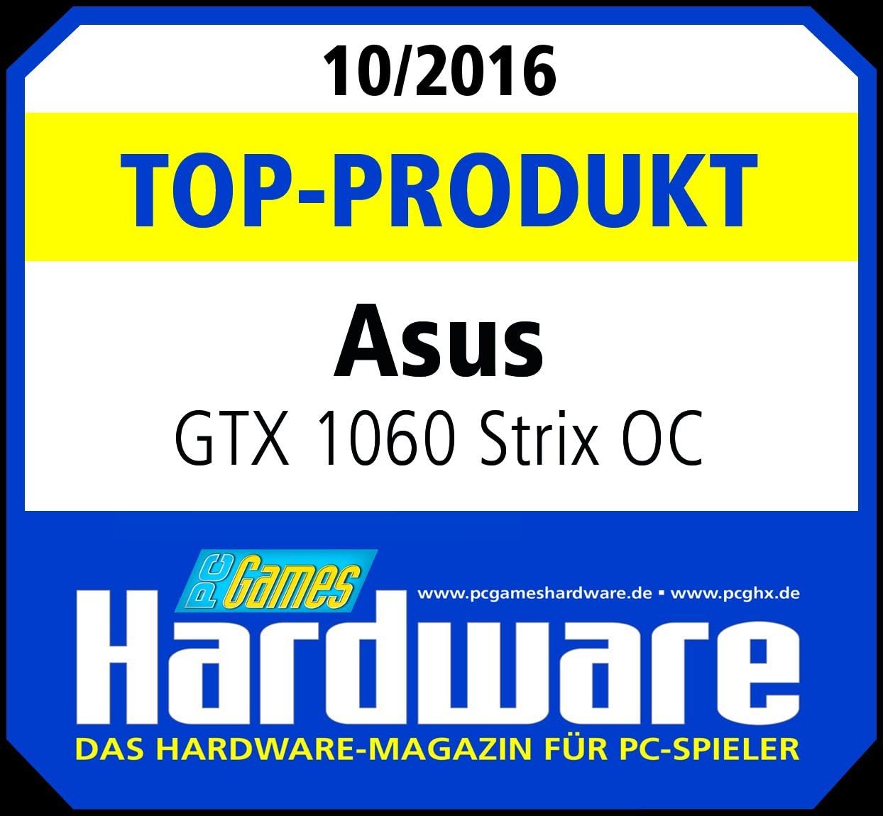 ASUS GeForce ROG Strix GTX 1060 Scheda Grafica OC Edition da 6 GB, 4x Monitor, Aura Sync, Frequenza Massima 1873 Mhz ASUS GeForce ROG Strix GTX 1060 Scheda Grafica OC Edition da 6 GB, 4x Monitor, Aura Sync, Frequenza Massima 1873 Mhz