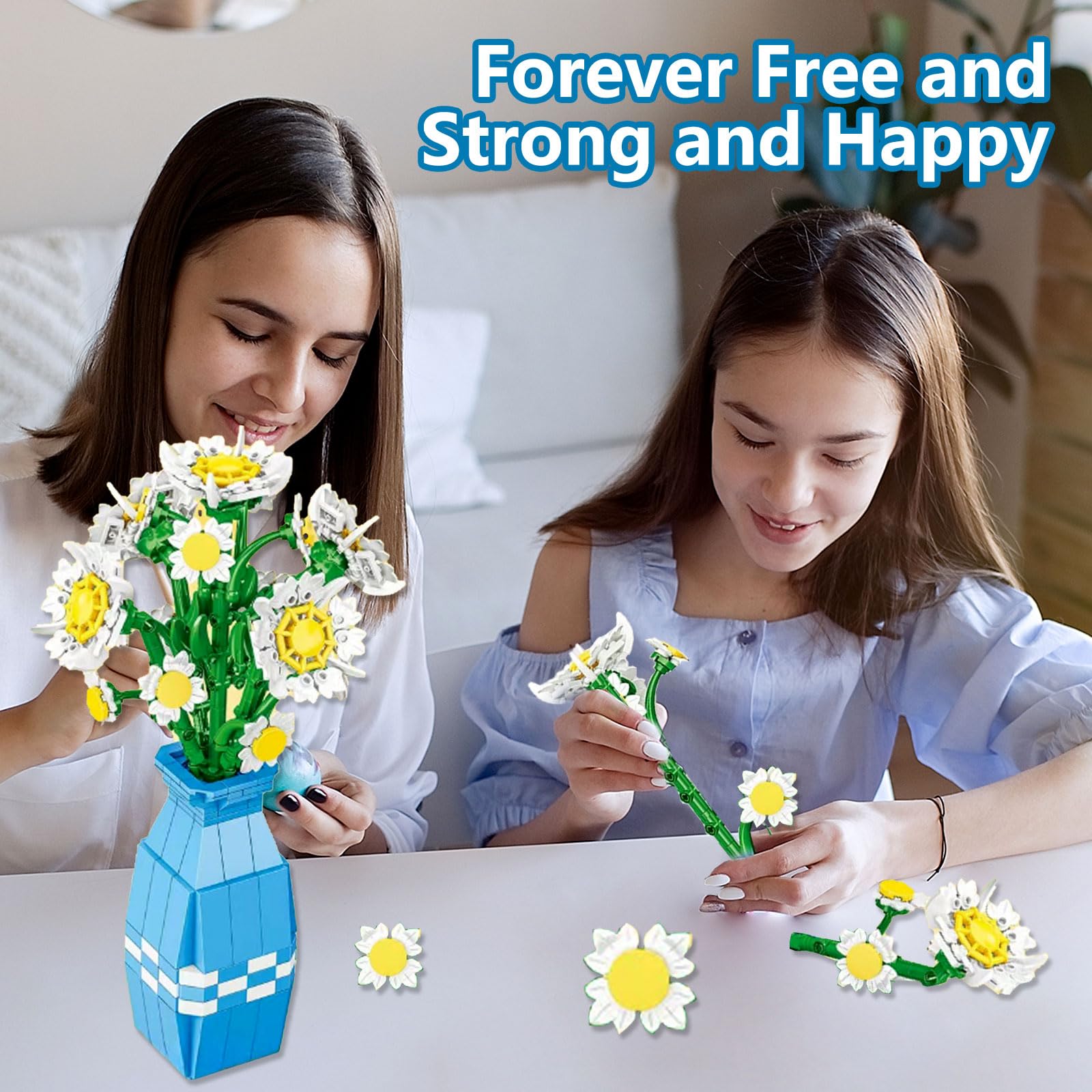 Amazon.com: Daisy Building Set with Vase Compatible with Lego