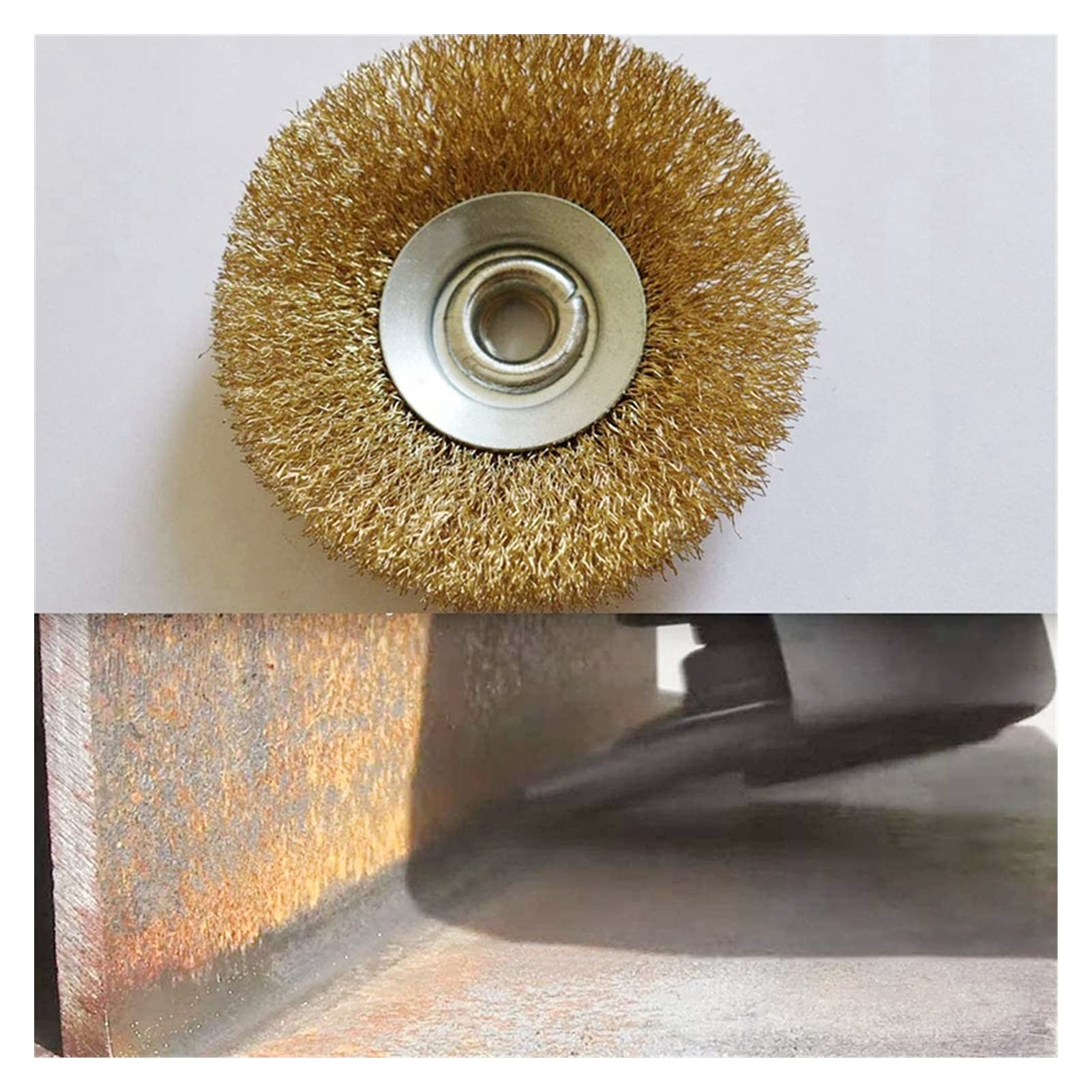 Szczotka kuchenna. Dopasuj do 3 SZTUK Szczotki do szlifierki kątowej, 100mm Twist Knot Szczotka druciana + 100 mm Puchar Ciążowy + 115mm Crimp Shevel Pędzel, Nici M14 (Color : Red)