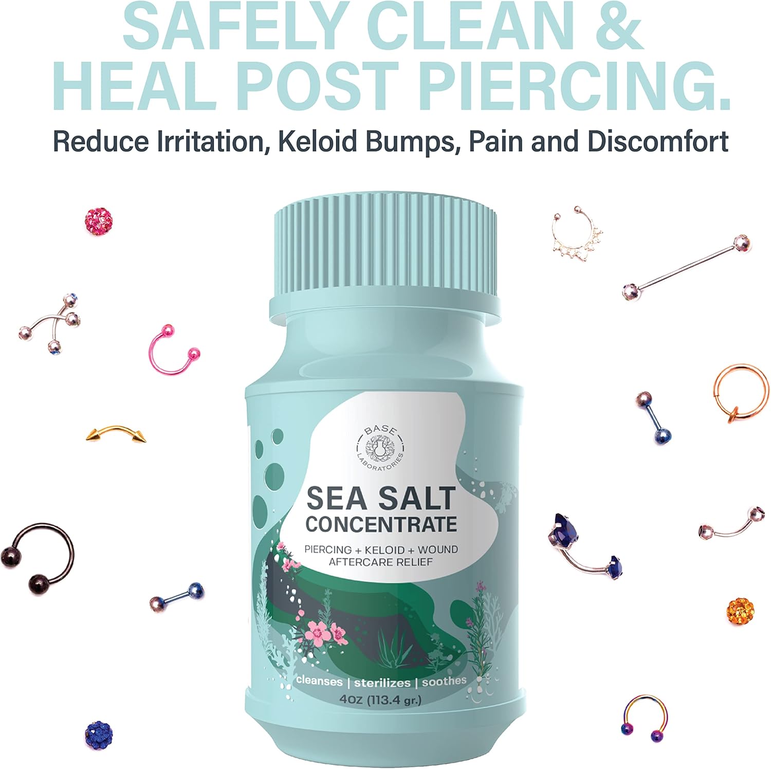 Buy Base Labs Sea Salt Wash Piercing Aftercare Bump Treatment