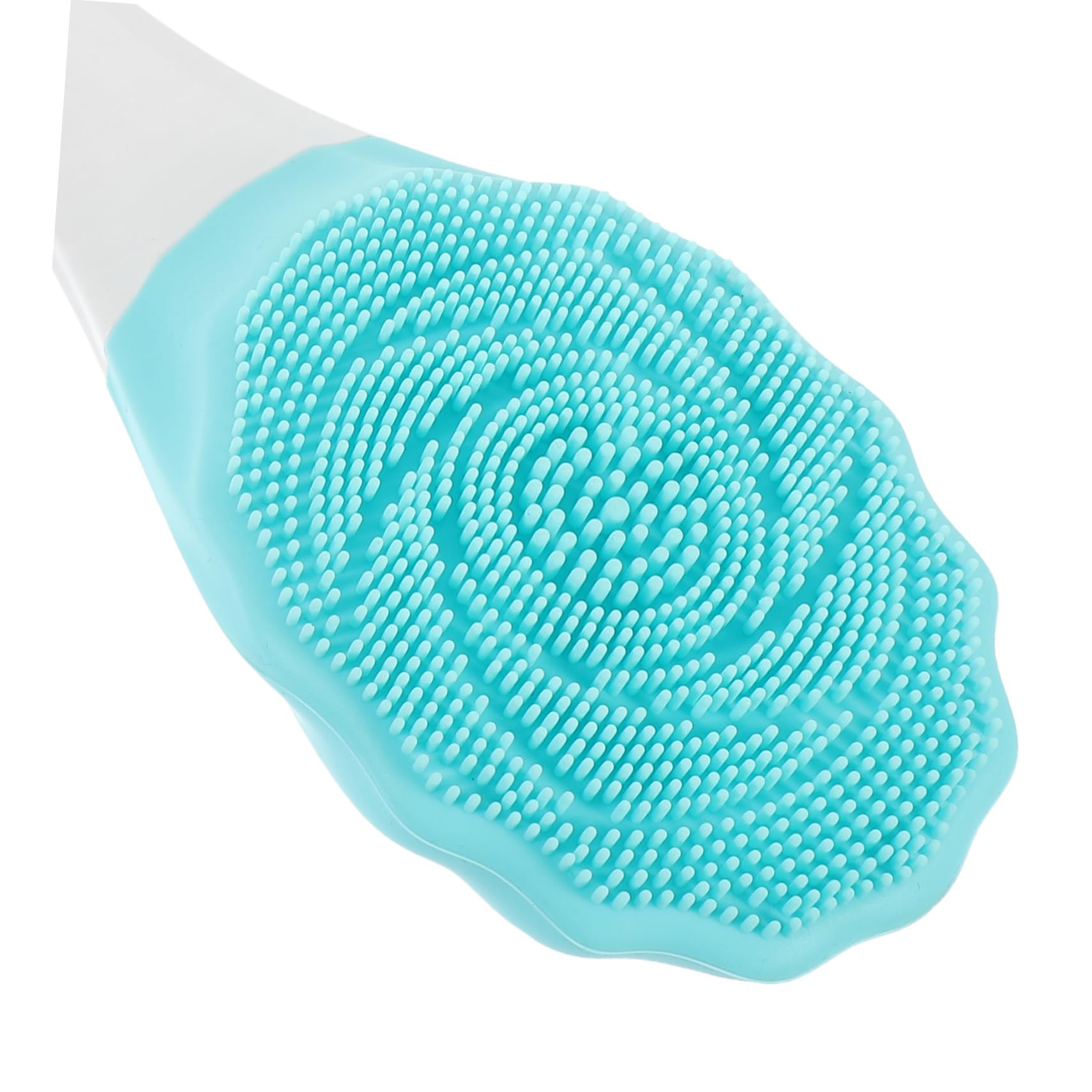 Spazzola Doccia Elettrica Blu Manico in Abs e Silicone per Pulizia Corpo e Massaggio, Facile da Usare per Uomo e Donna