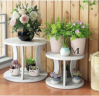 エレガントフラワースタンド - 2層デザイン 観葉植物・花瓶 エレガントフラワースタンド - 2層デザイン 観葉植物・花瓶 フラワー