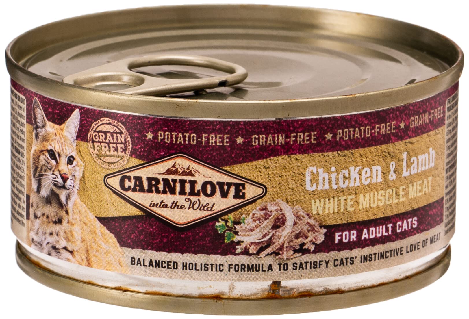 Chicken & Lamb For Adult Cats (Wet Food Cans) 12X100g