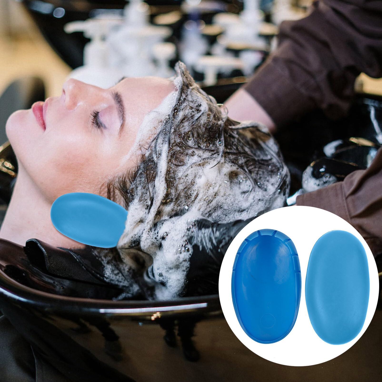 Healeved Hair Dye Ear Protectors 3 Pairs Waterproof Ear Caps for Shower Hairdressing Comfort Design