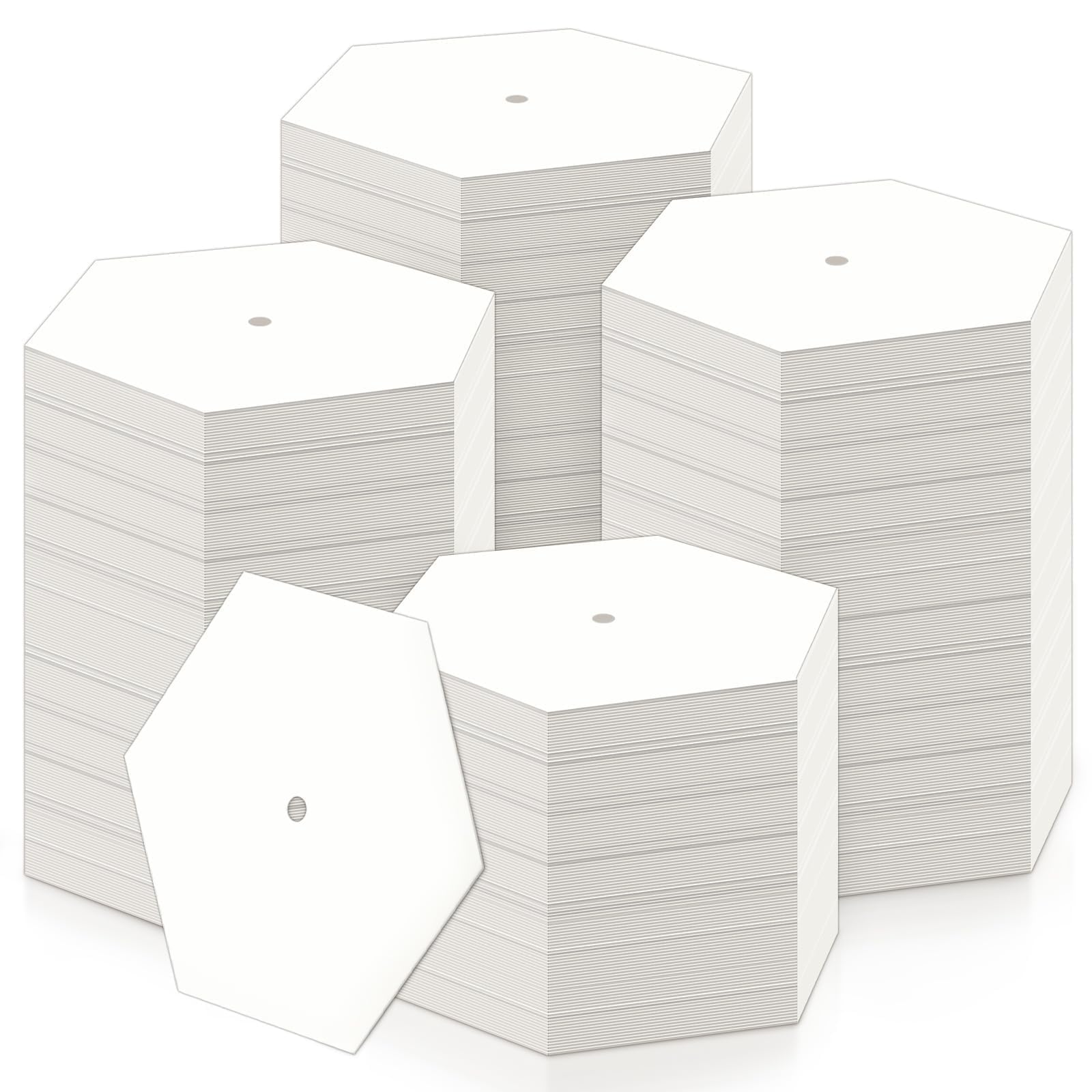 500 PCS 1.5" White Hexagon Piecing Paper Templates, Quilting Templates Accessories for DIY Patchwork Crafts and Sewing Supplies
