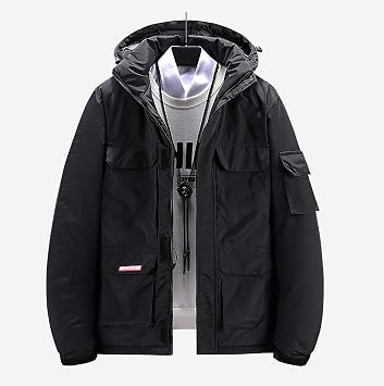 Down Jacket Mens Winter Fashion Chic Warm Coat Women Casual Waterproof Windproof Hooded Winter Clothes No T-shirts