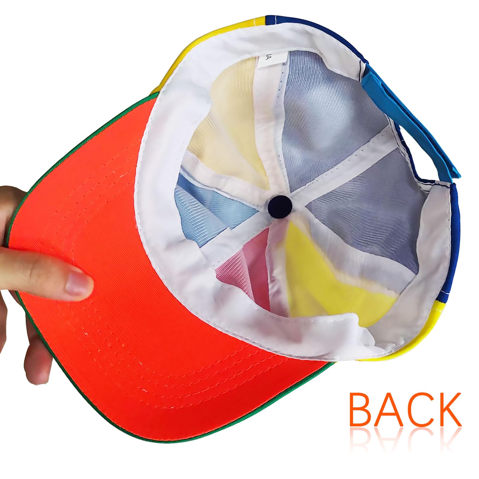 AWAVM Propeller Hat,Adults Funny Helicopter Fisherman Hat,Colorful Patchwork Rainbow Propeller Cap,Summer Sun Protection Sun Colorful Helicopter hat for Fancy Dress Party Gifts - Image 3