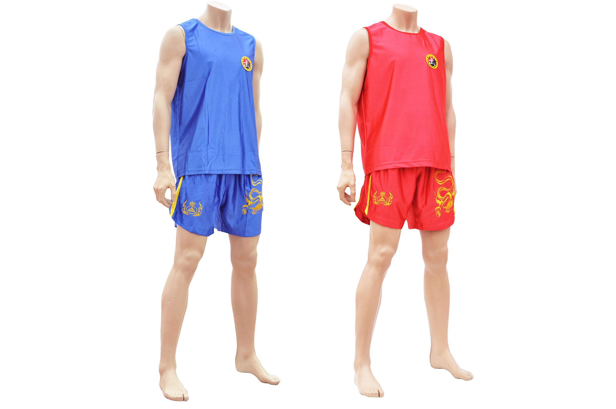 ShenLong - Tenue Boxe Chinoise Sanda «Dragon», Club - Bleu, 2XS
