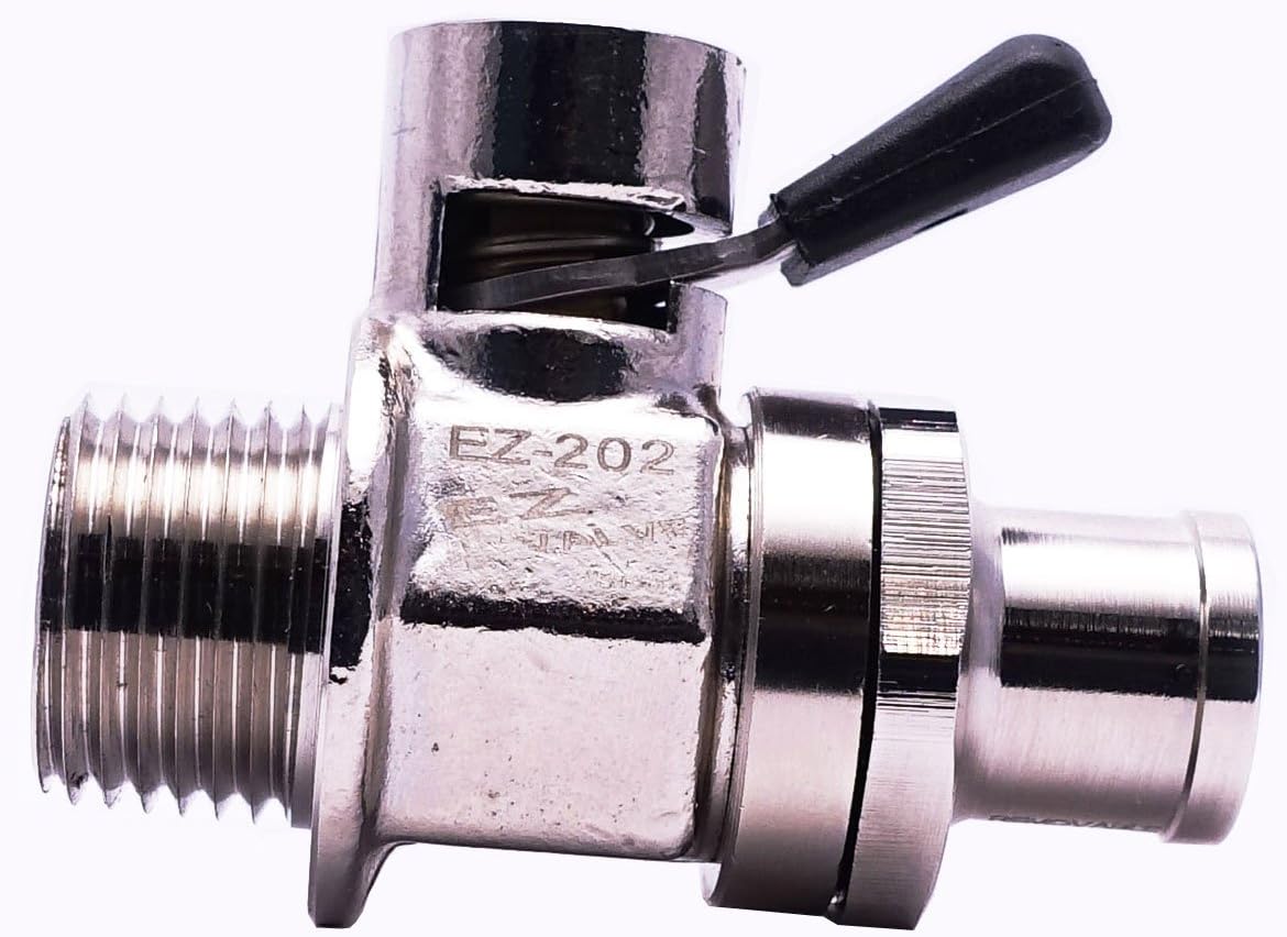 EZ-202(NPT 1/2-14) EZ Oil Drain Valve with removable Straight Hose End(H-002) Combo